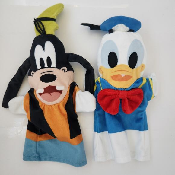 Set of 2 Disney hand puppets, Donald Duck and Goofy - Picture 1 of 3